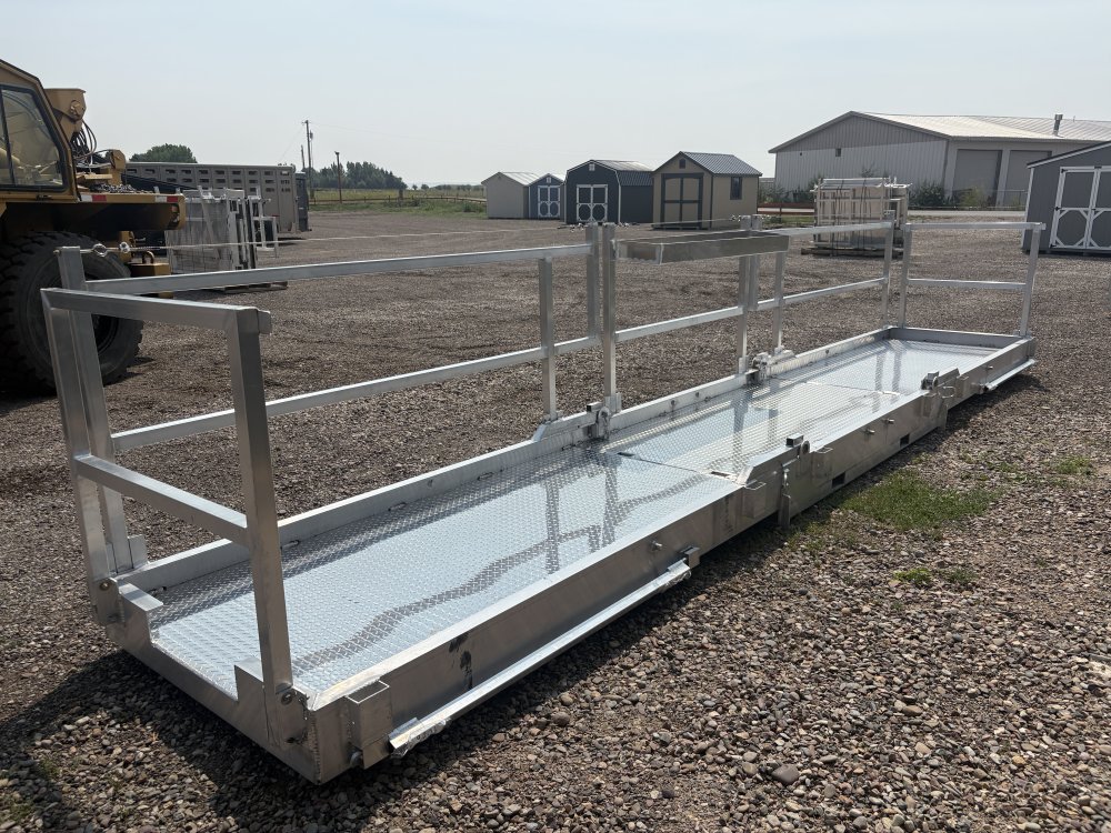 Aluminum fuel tanks, work cages, and walk plank scaffolding